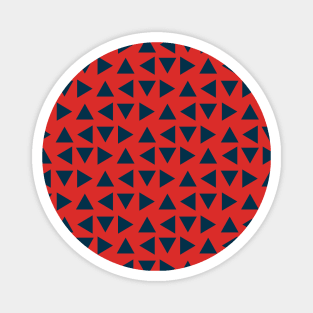 Red and Blue Triangle Seamless Pattern 008#002 Magnet